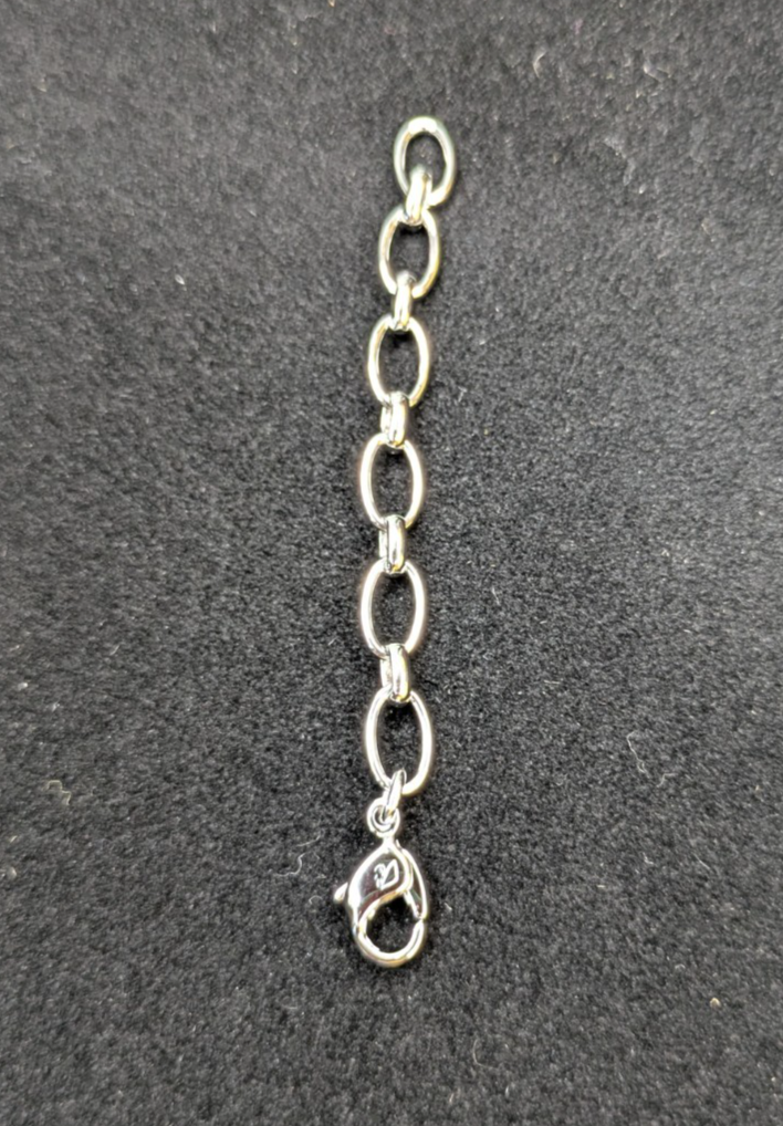 5 New Swarovski Chain Extensions Rhodium 8cm Lobster Clasp - photo 2
