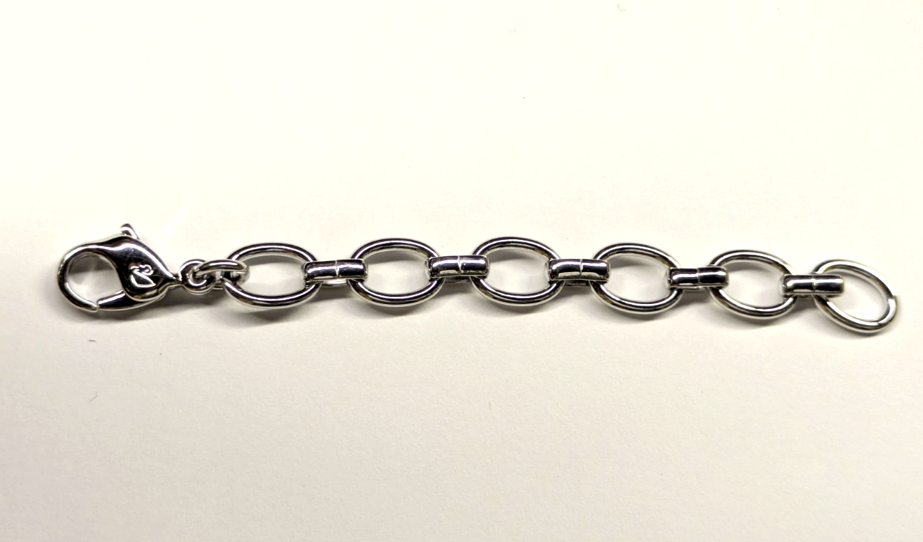5 New Swarovski Chain Extensions Rhodium 8cm Lobster Clasp - photo 5