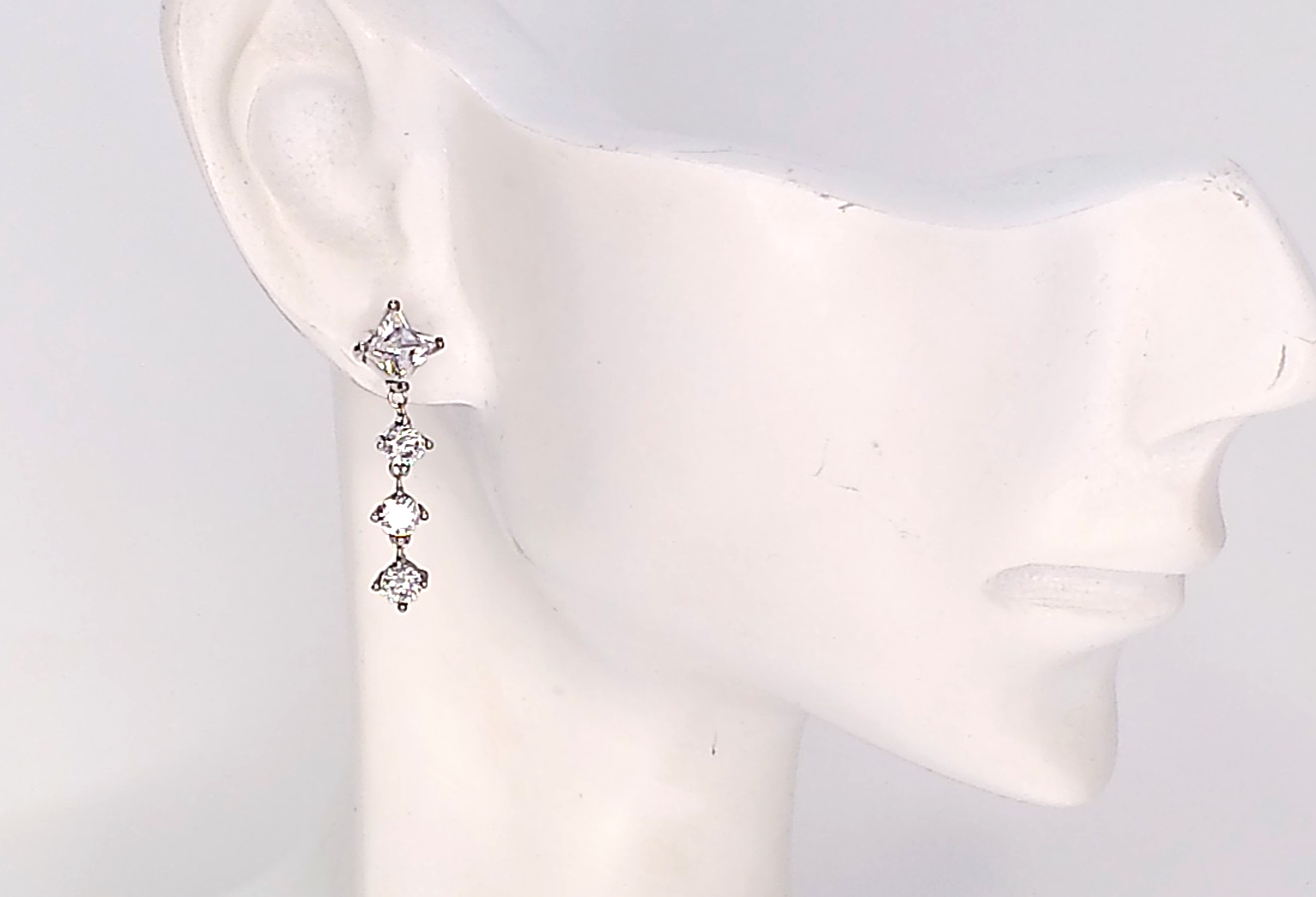 Authentic PANDORA Sparkling Drop Earrings Sterling Silver S 925 - photo 2