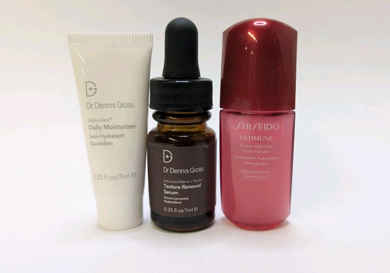 3pc Dr Dennis Gross Texture Renewal Serum & Shiseido