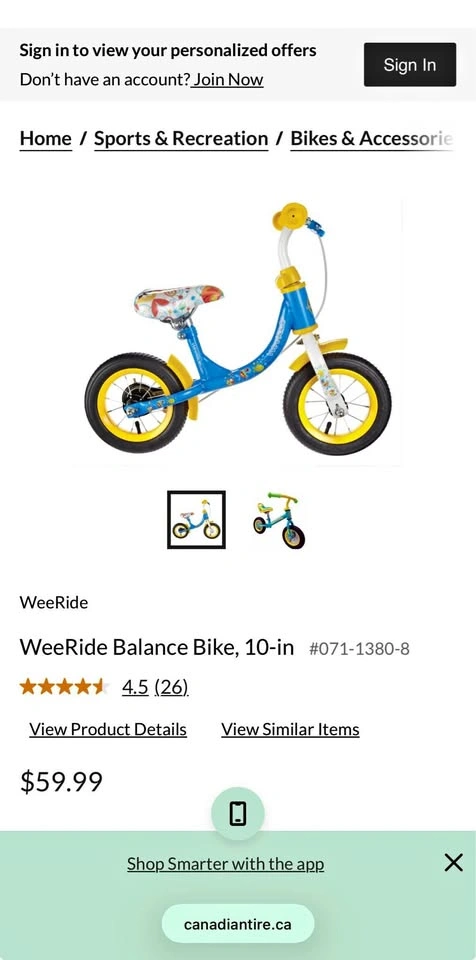 WeeRide Balance Bike
