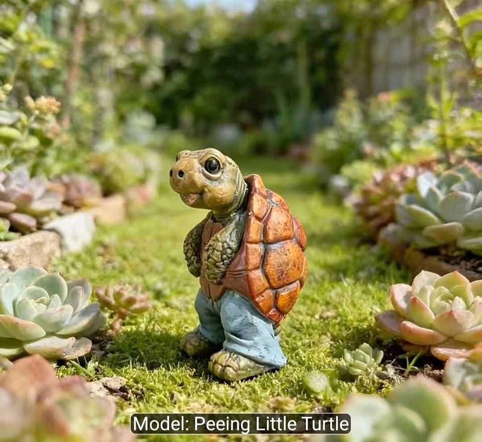 Whimsical Outdoor Urinal Turtle Statue for Garden/Courtyard Deco