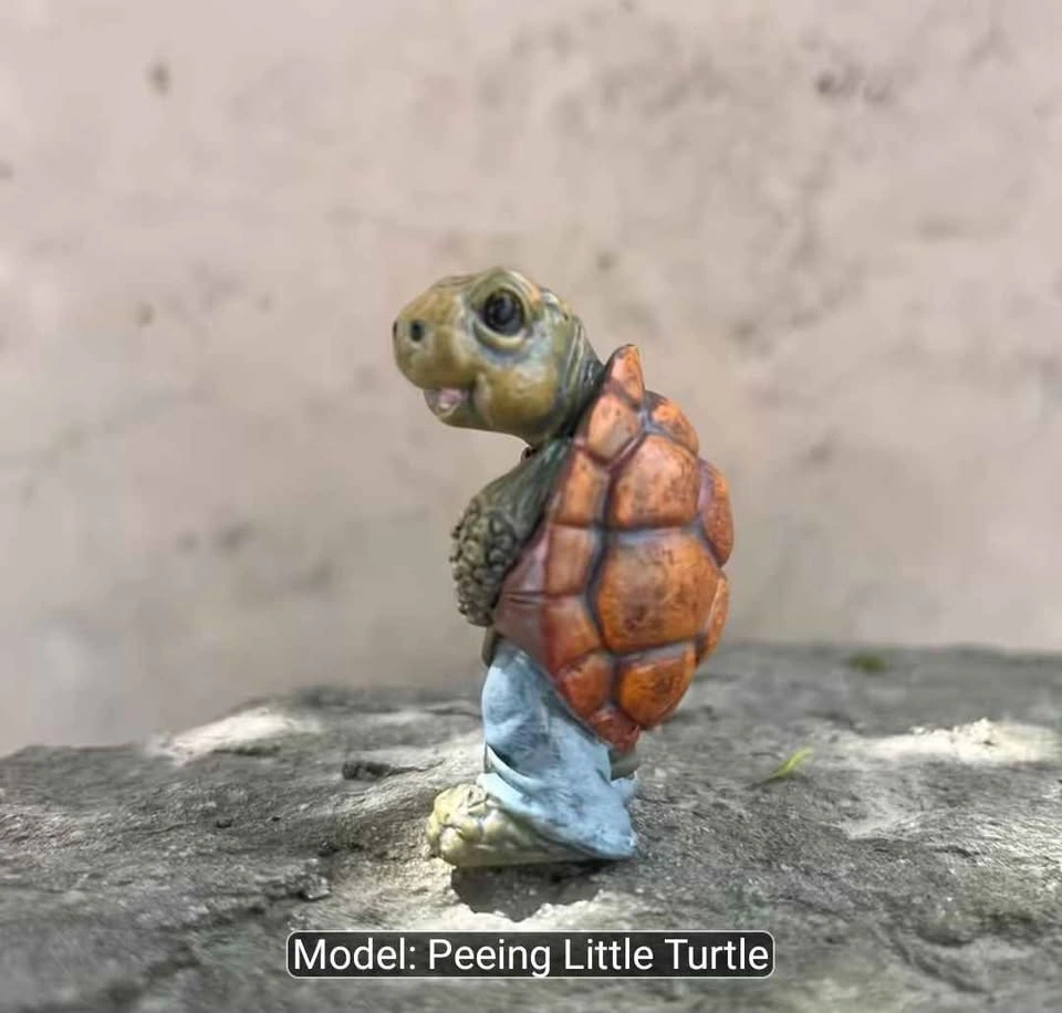 Whimsical Outdoor Urinal Turtle Statue for Garden/Courtyard Deco - photo 2