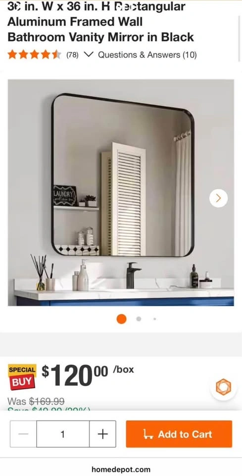 Black Square Mirror - photo 2