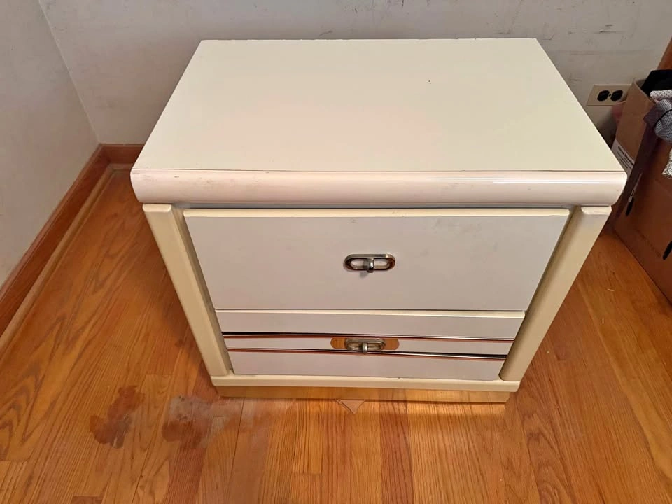 White Bedside Table