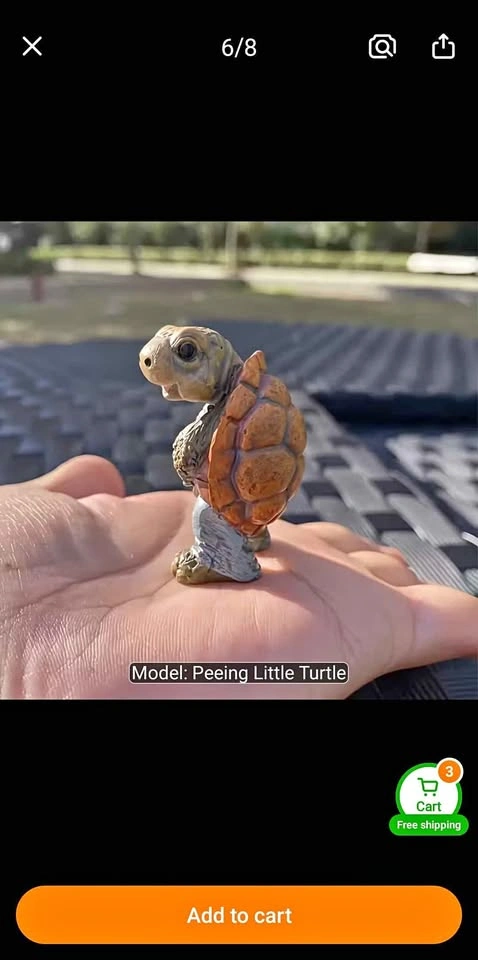 Whimsical Outdoor Urinal Turtle Statue for Garden Decor
