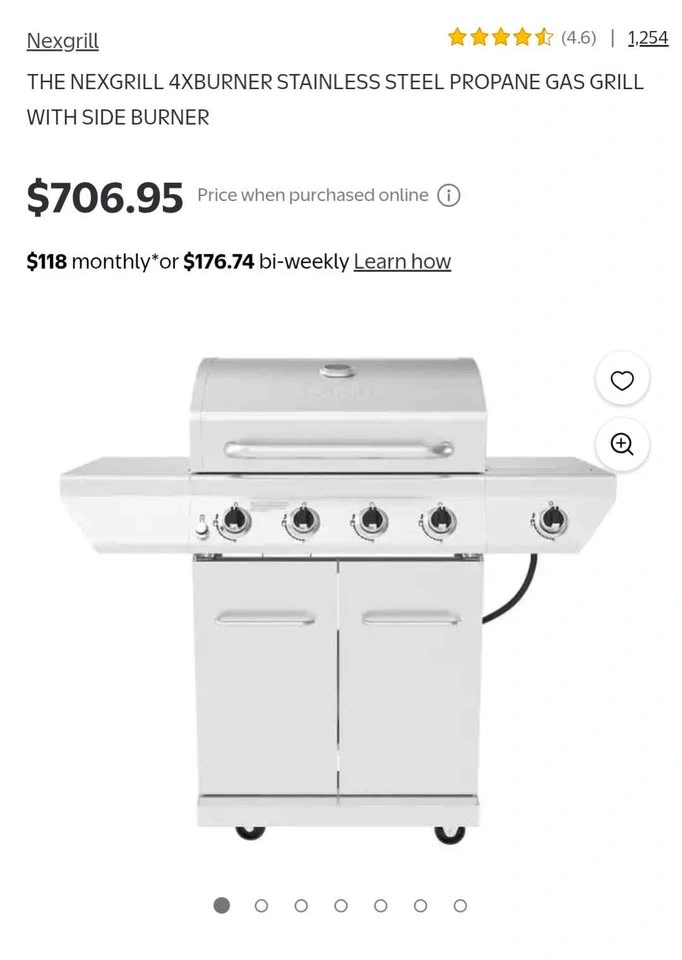 NexGrill 4-Burner Propane Gas Grill with Side Burner - photo 2