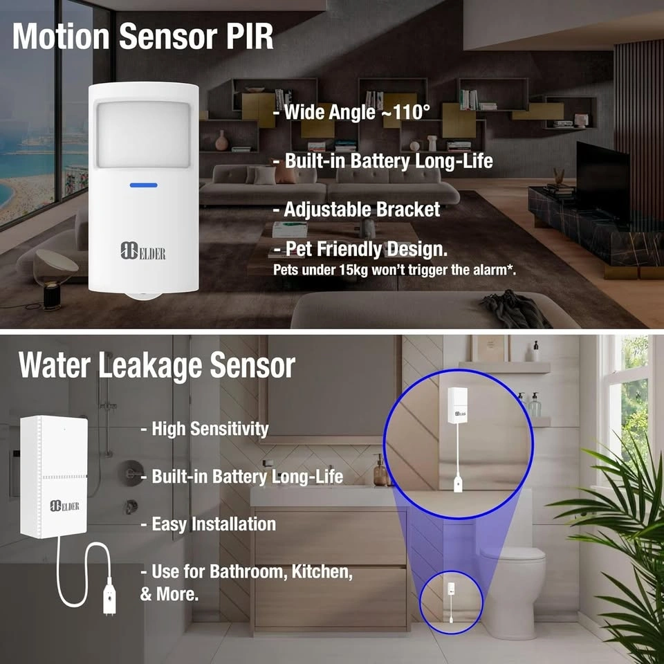 Elder Wireless WiFi & 4G Smart Home Security Alarm System - Cash - photo 4