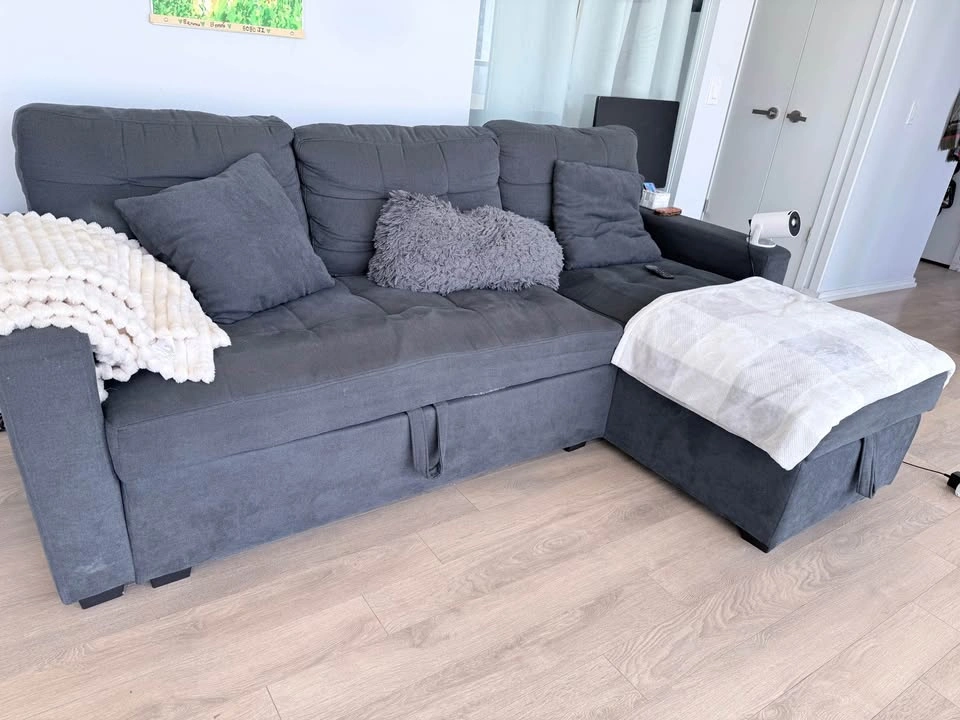 Free delivery today for Grey Sectional Sofa with Dual Storage - photo 2