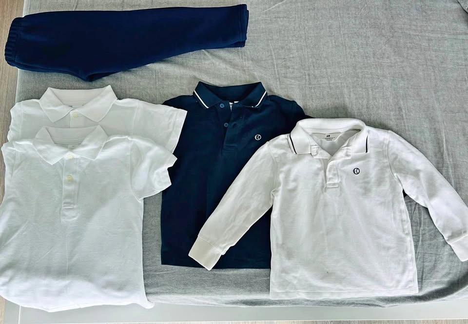 H&M Polos + Cozy Pants (Size 4–5)