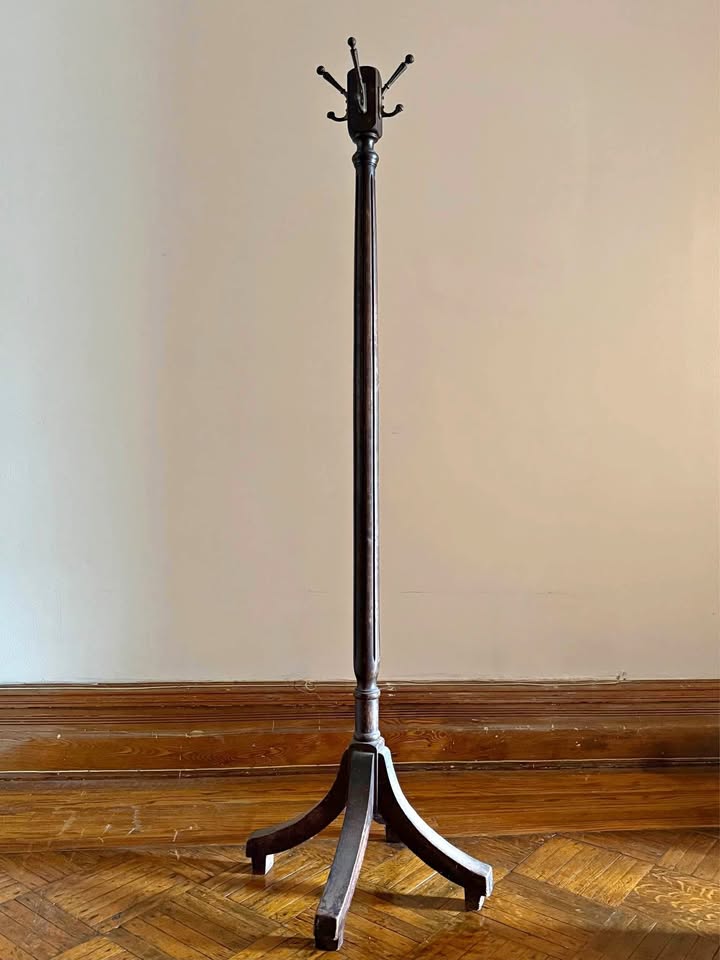 Vintage wooden coat rack