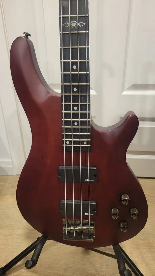 $500 Schecter Omen-4 Electric Bass Guitar - Satin Walnut - photo 3