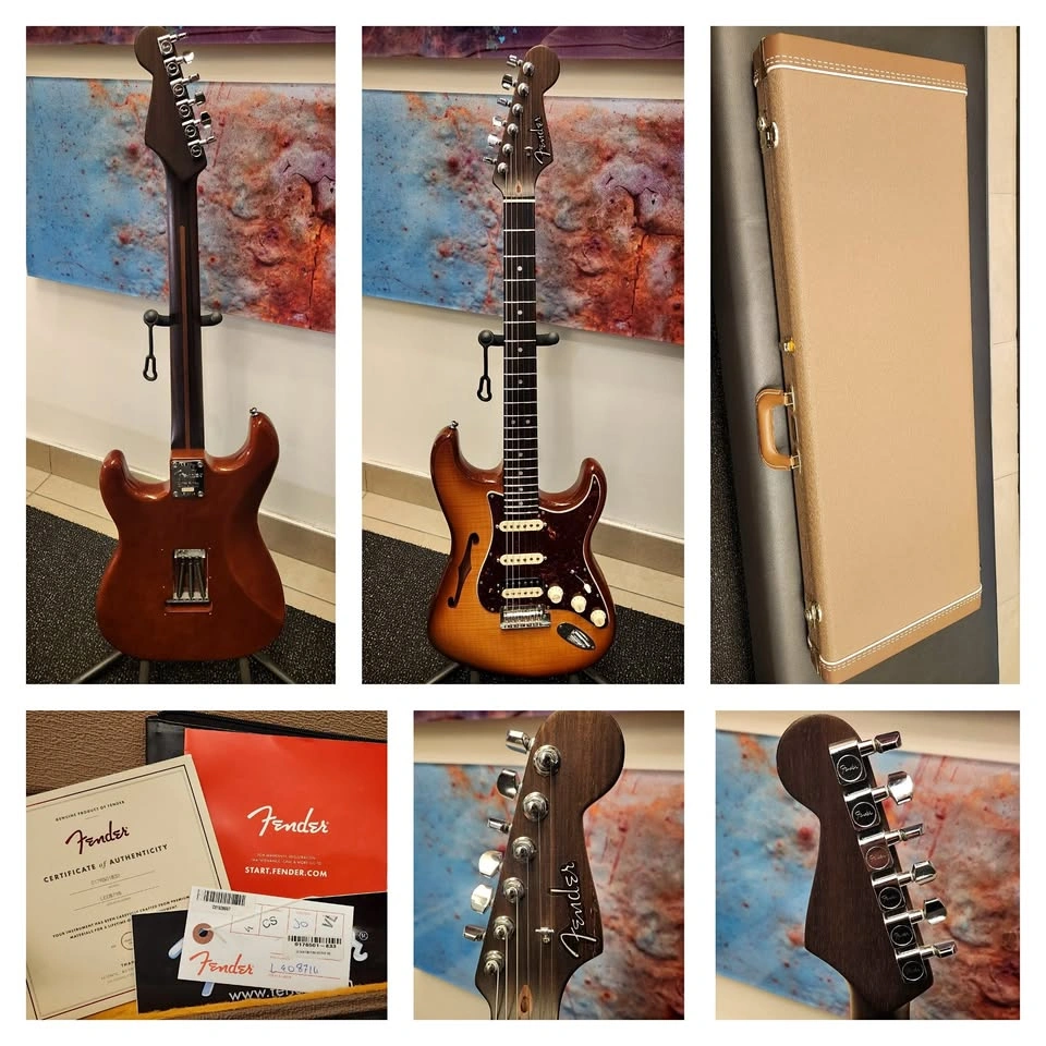 $4500 Fender Rarities Thinline Stratocaster HSS - Violin Burst