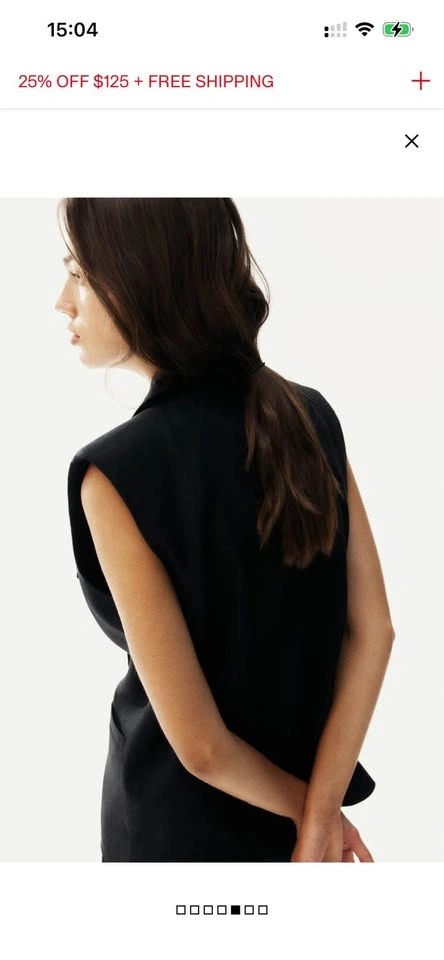 H&M Black Linen Vest - photo 5