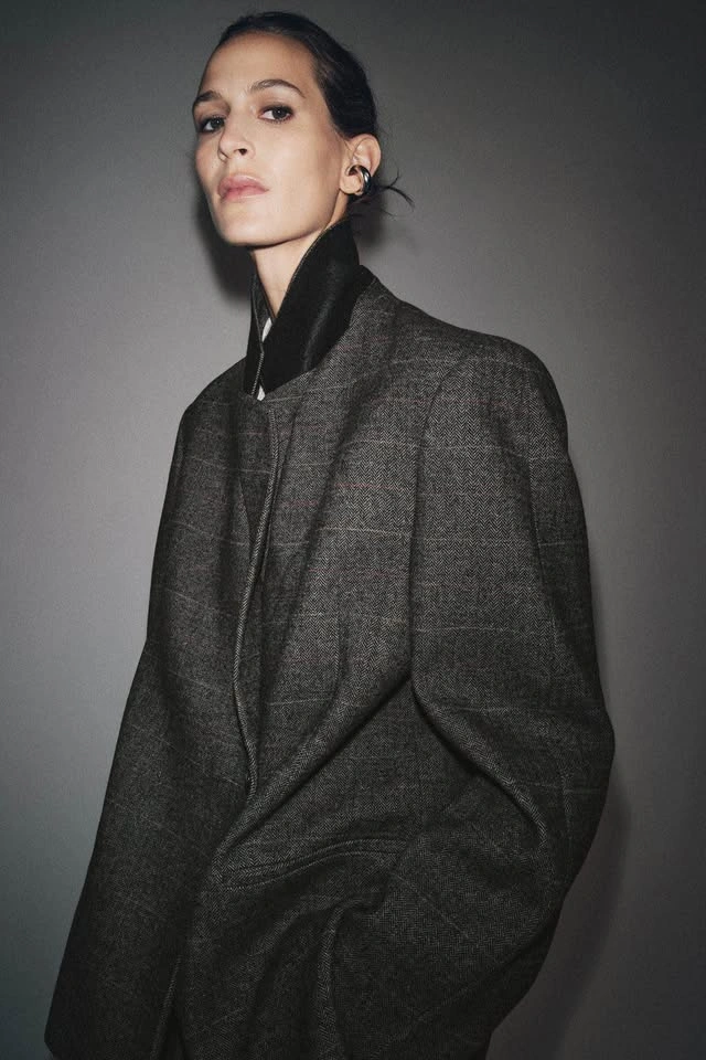 New ZARA Check Blazer with Wool - Size M/L - photo 4