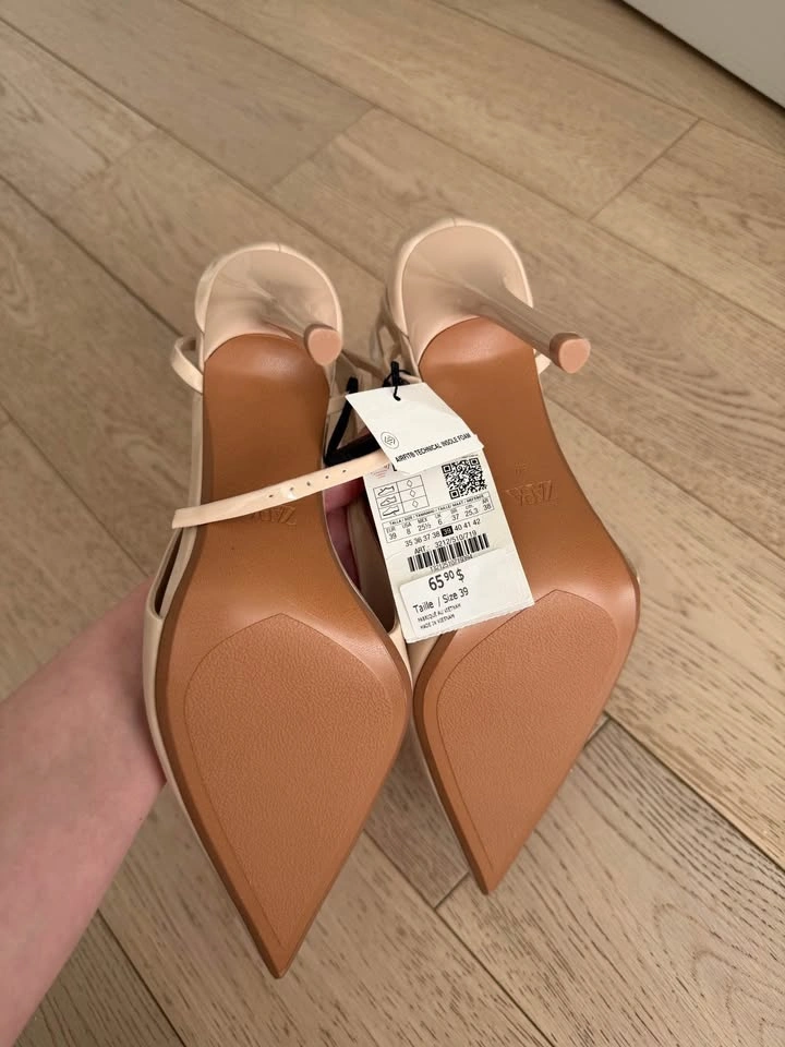 New Zara Beige High Heels - Size 39 - photo 4