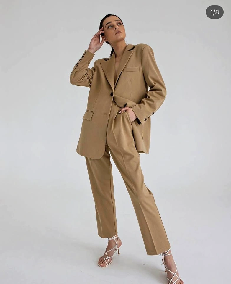 Beige Structured Blazer