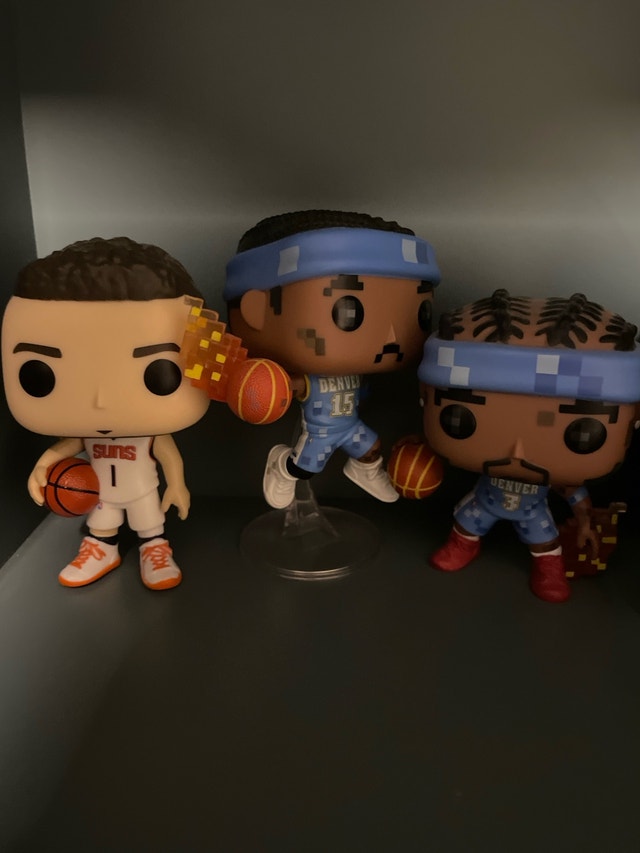 Funko Pops - Devin Booker, Allen Iverson, Carmelo Anthony