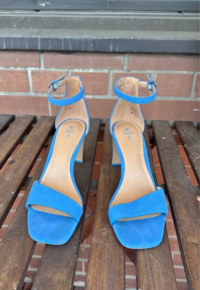 Call it spring blue heels size 8.5