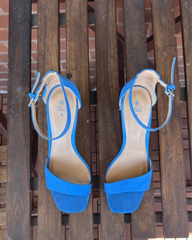 Call it spring blue heels size 8.5 - photo 3