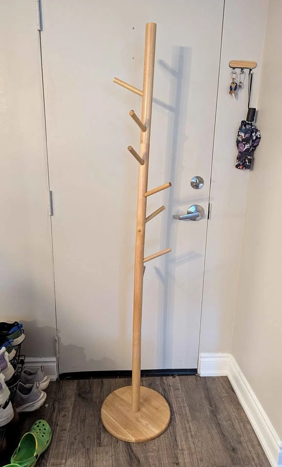 Wooden Tree Coat Rack