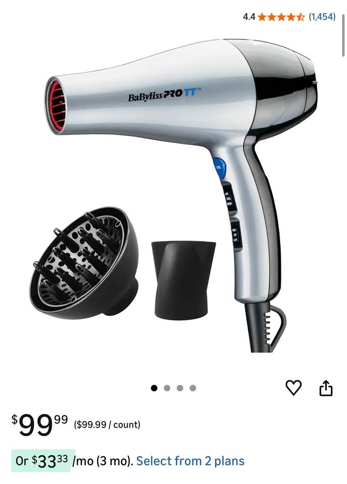 BaBylissPRO TT Tourmaline Ceramic Hair Dryer w/ Nozzle - photo 2