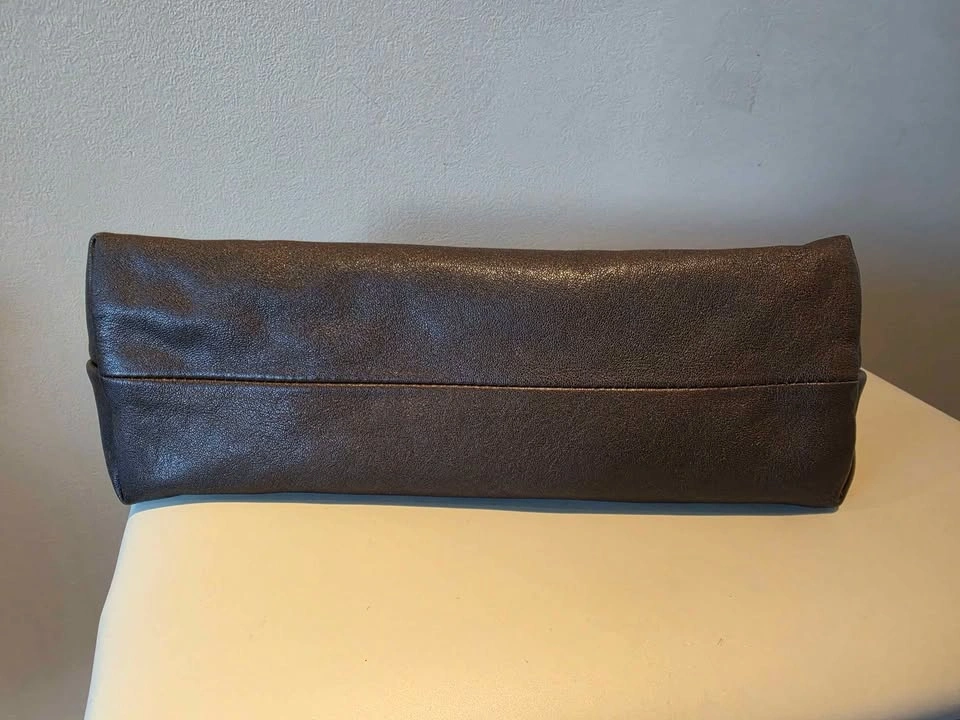Longchamp Brown Leather Top Handle Pouch Bag - photo 5
