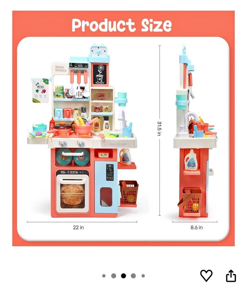 Kids Play Kitchen + Shopping Cart Set