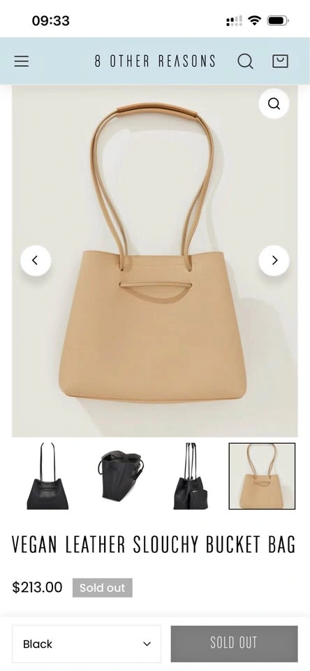8 other reasons vegan leather slouchy bucket bag