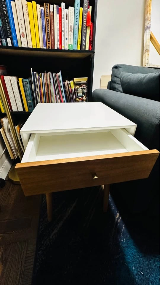 Night stand with gold hardware - photo 2
