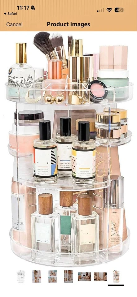 Acrylic Rotating Makeup Organizer