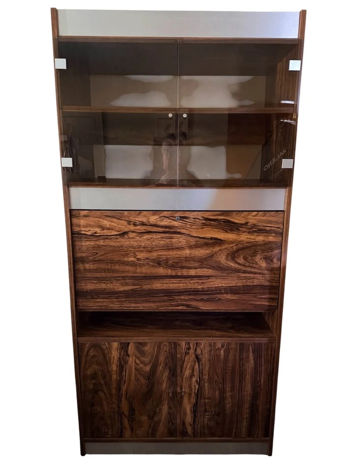 Mid Century Modern Walnut Display Cabinets - photo 3