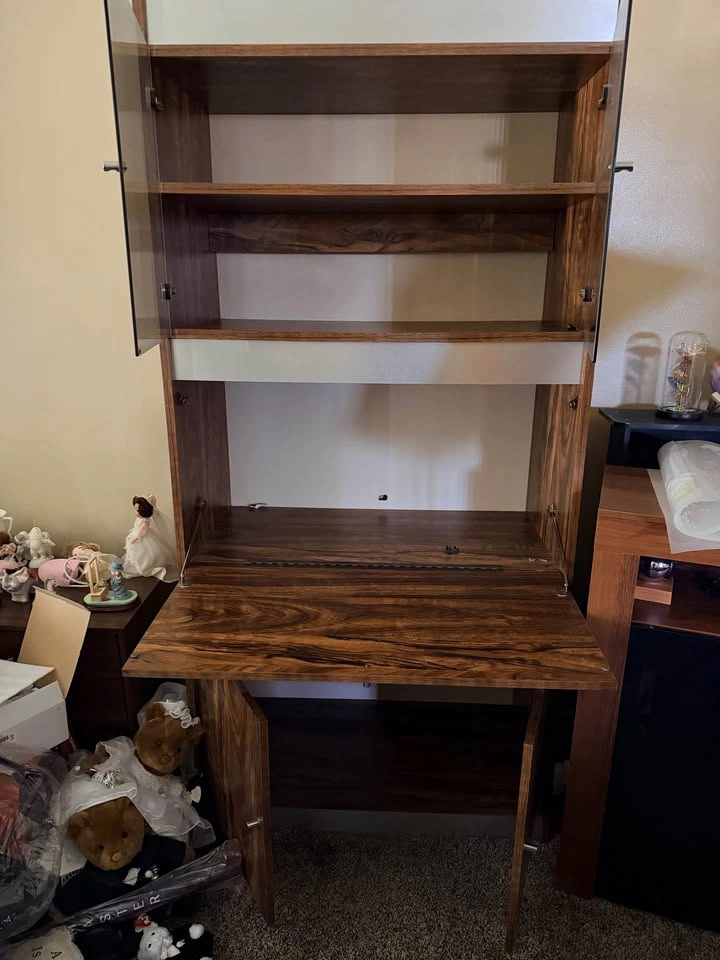 Mid Century Modern Walnut Display Cabinets - photo 5