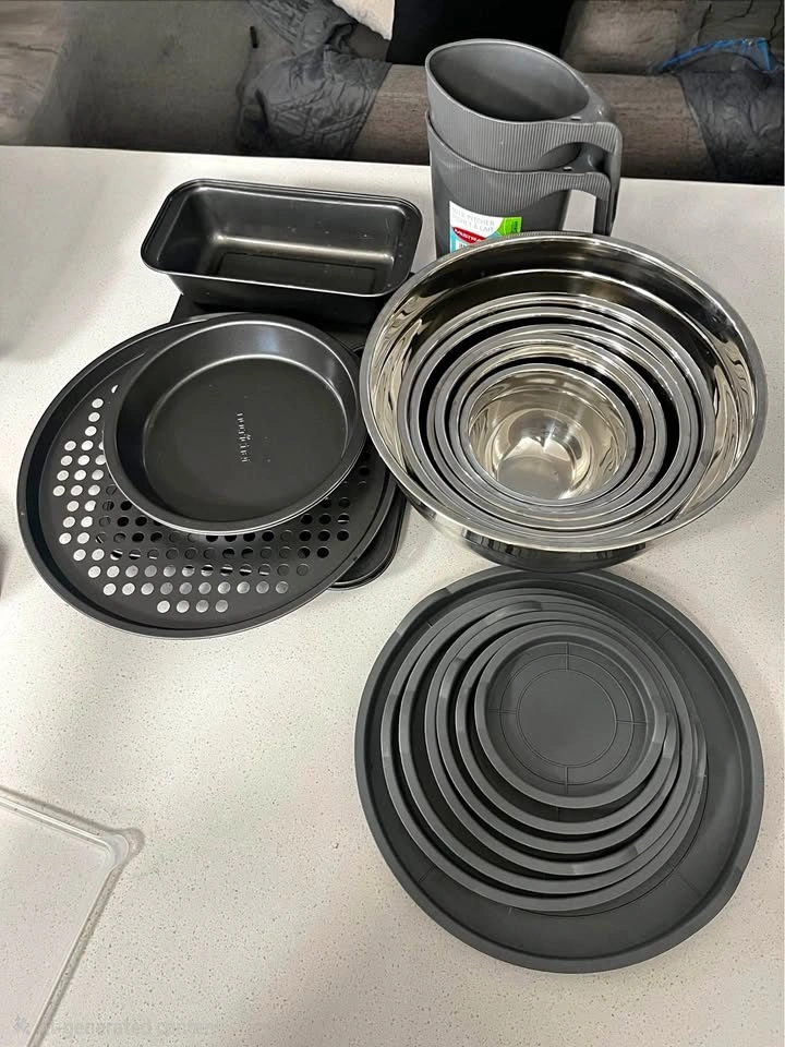 Baking & Prep Set - Stainless Steel Bowls, Pans & More
