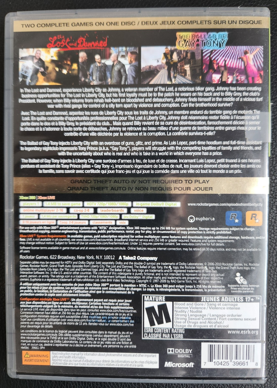 Grand Theft Auto: Episodes From Liberty City (Xbox 360, 2009) Te - photo 2