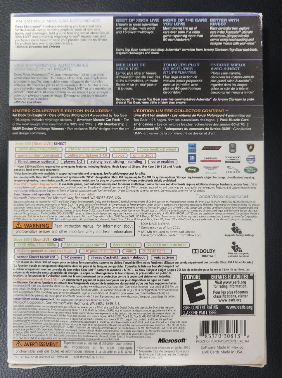 Forza Motorsport 4 Limited Collector's Edition (Xbox 360) CIB - photo 2