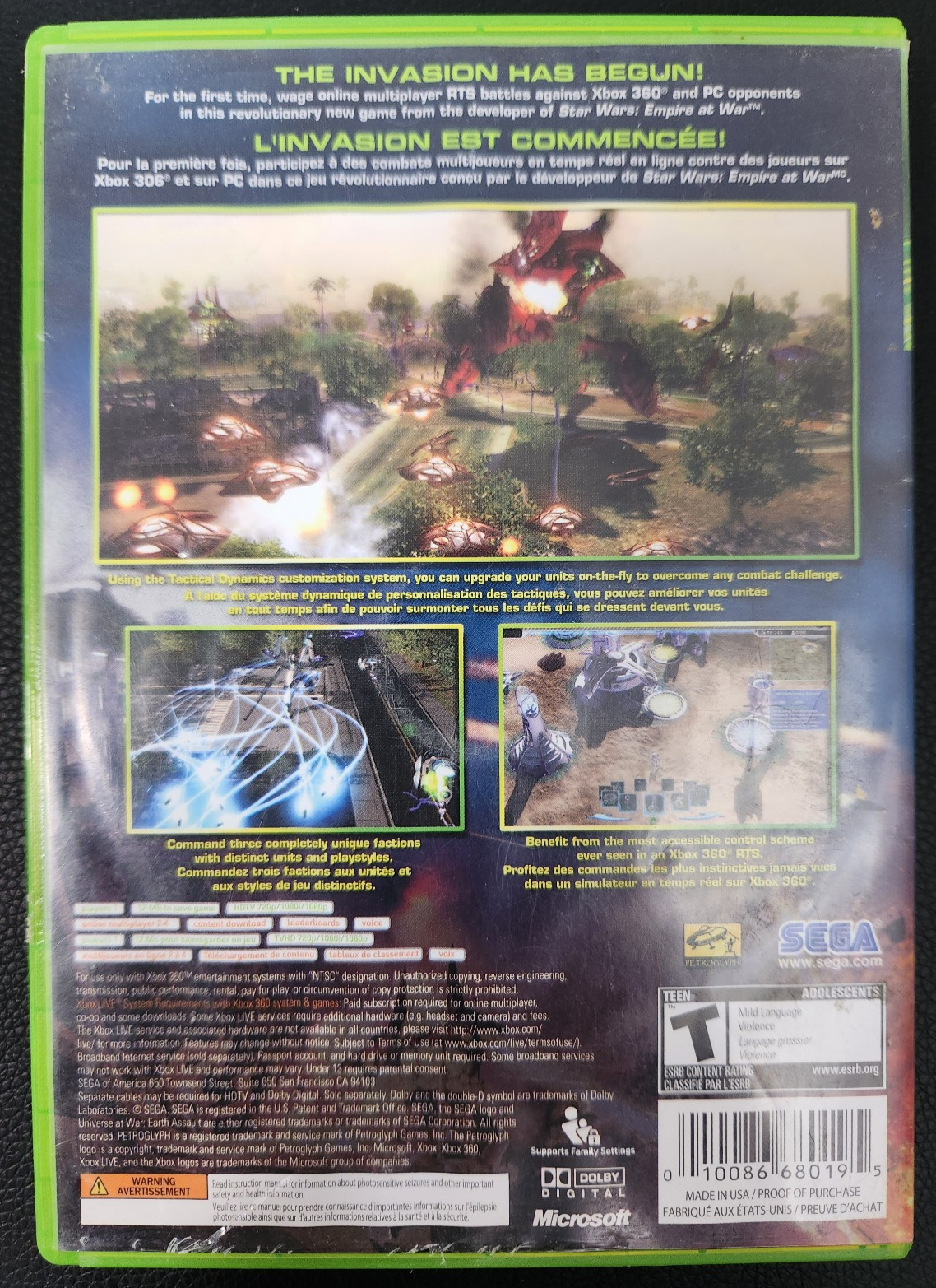 Universe at War: Earth Assault Xbox 360 (2008) CIB - photo 2