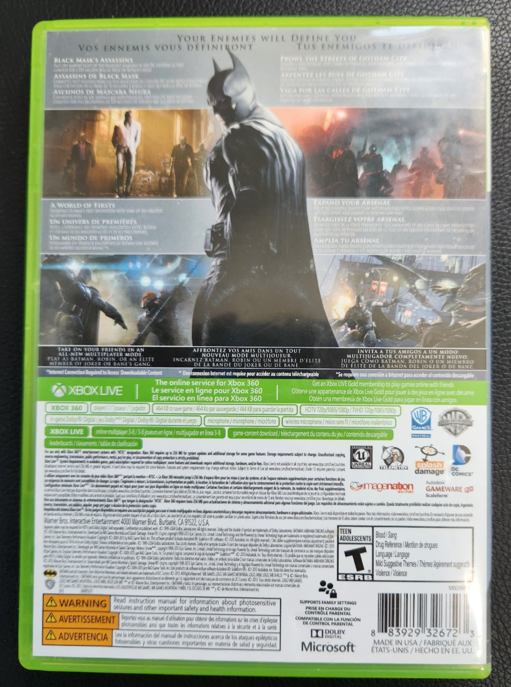 Batman: Arkham Origins (Xbox 360, 2013) Complete Tested Working - photo 2