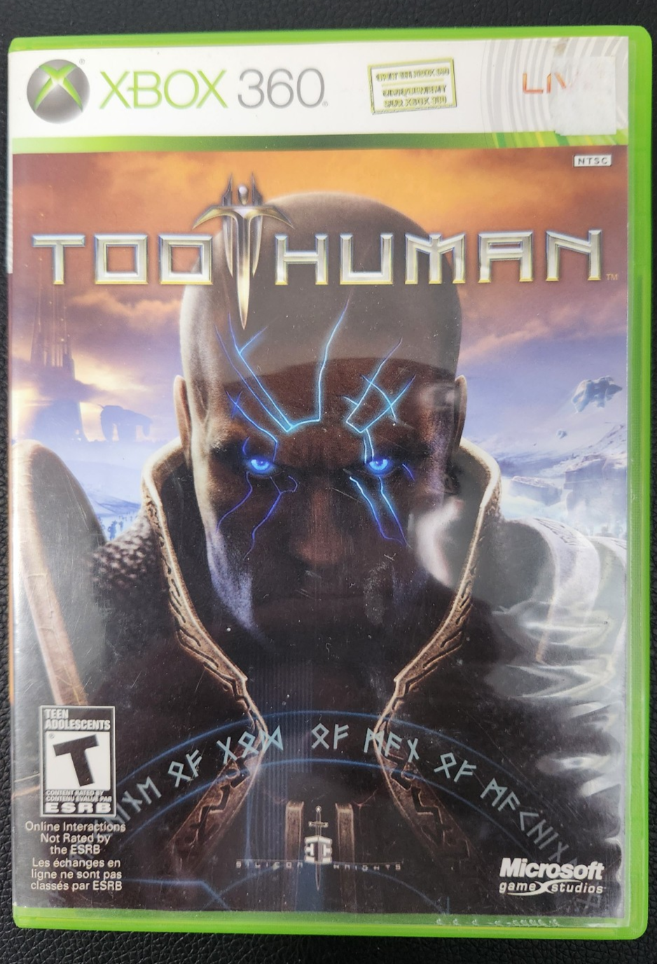 Too Human (Xbox 360, 2008) CIB Complete With Manual, Install Tes