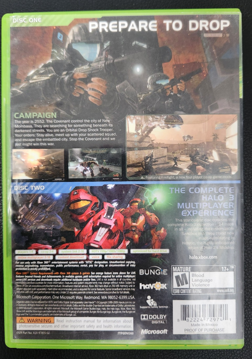 Halo 3: ODST - Xbox 360 - 2009 - Very Good - Tested Working - photo 2