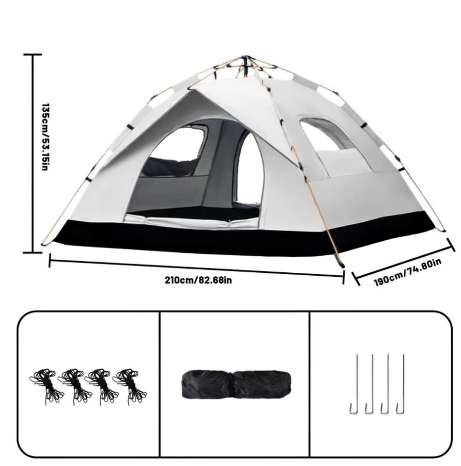 Pop-up tent, 2-doors, 2-windows