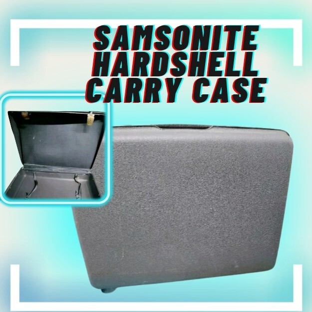 Vintage Samsonite Hard Shell Briefcase Gray 17”x12”x5” No Keys/