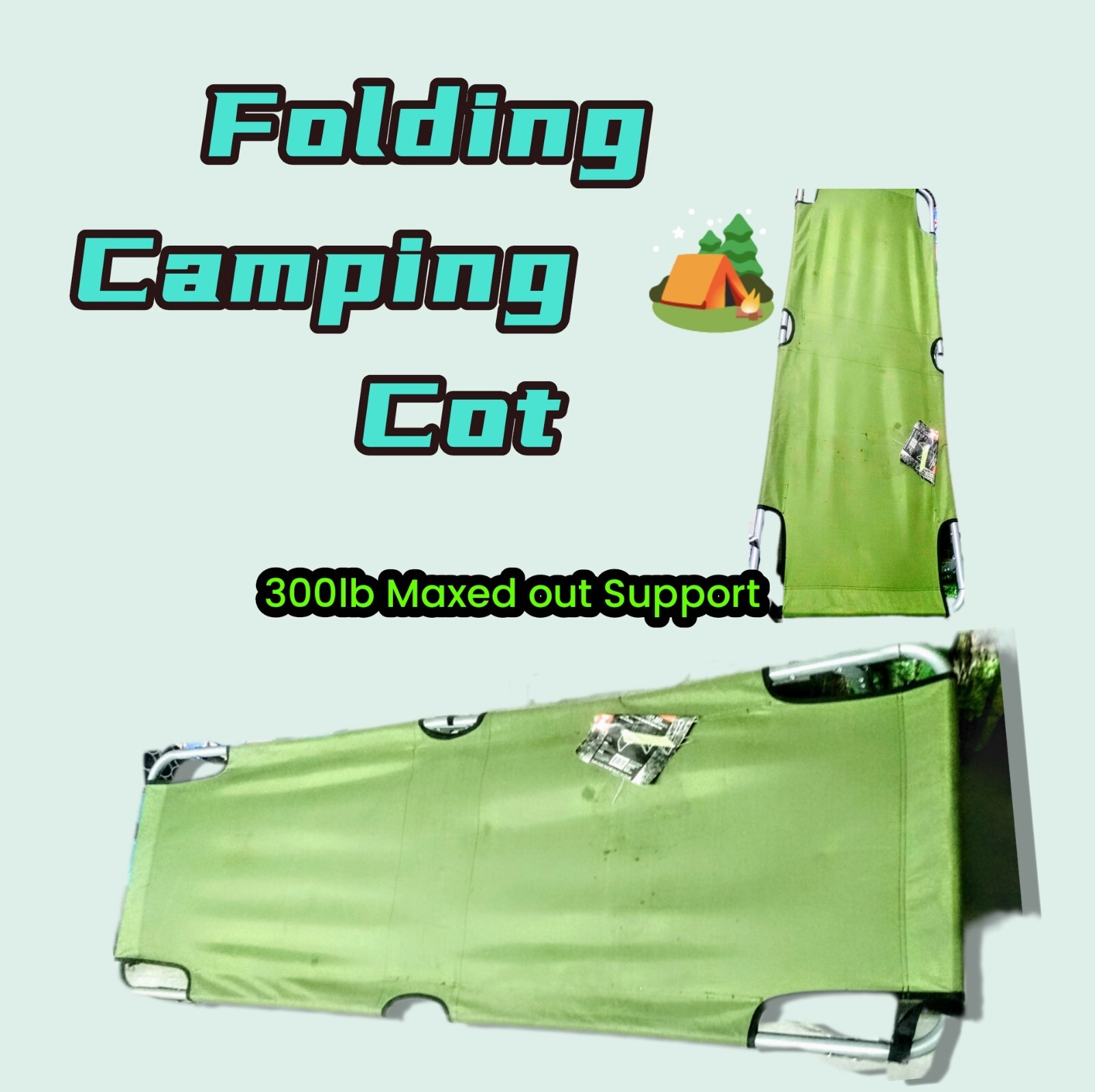Green Folding Camping Cot - Ozark Trail