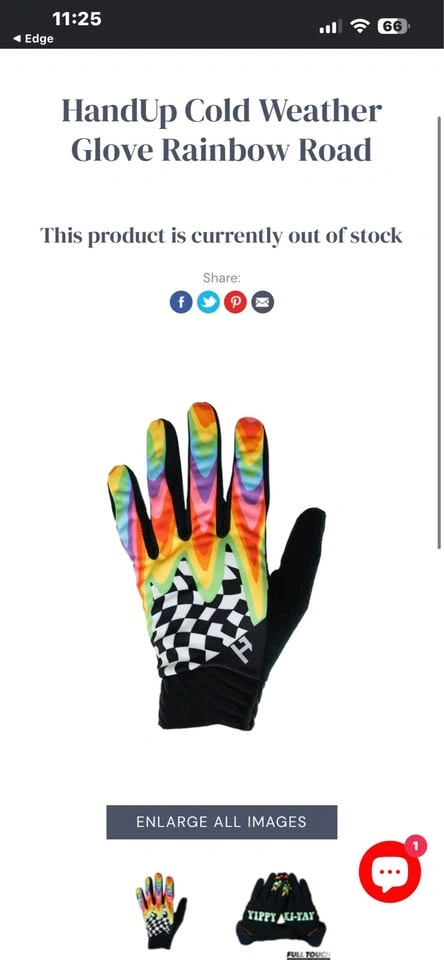 Handup Mountain Bike / BMX Gloves – Rainbow Drip & Checkered "Yi - photo 4