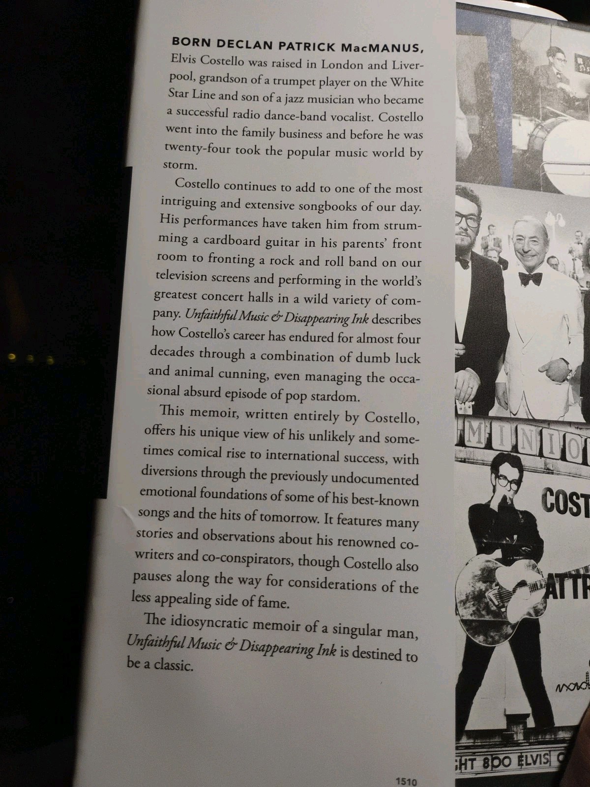 Elvis Costello Unfaithful Music & Disappearing Ink Book - photo 3