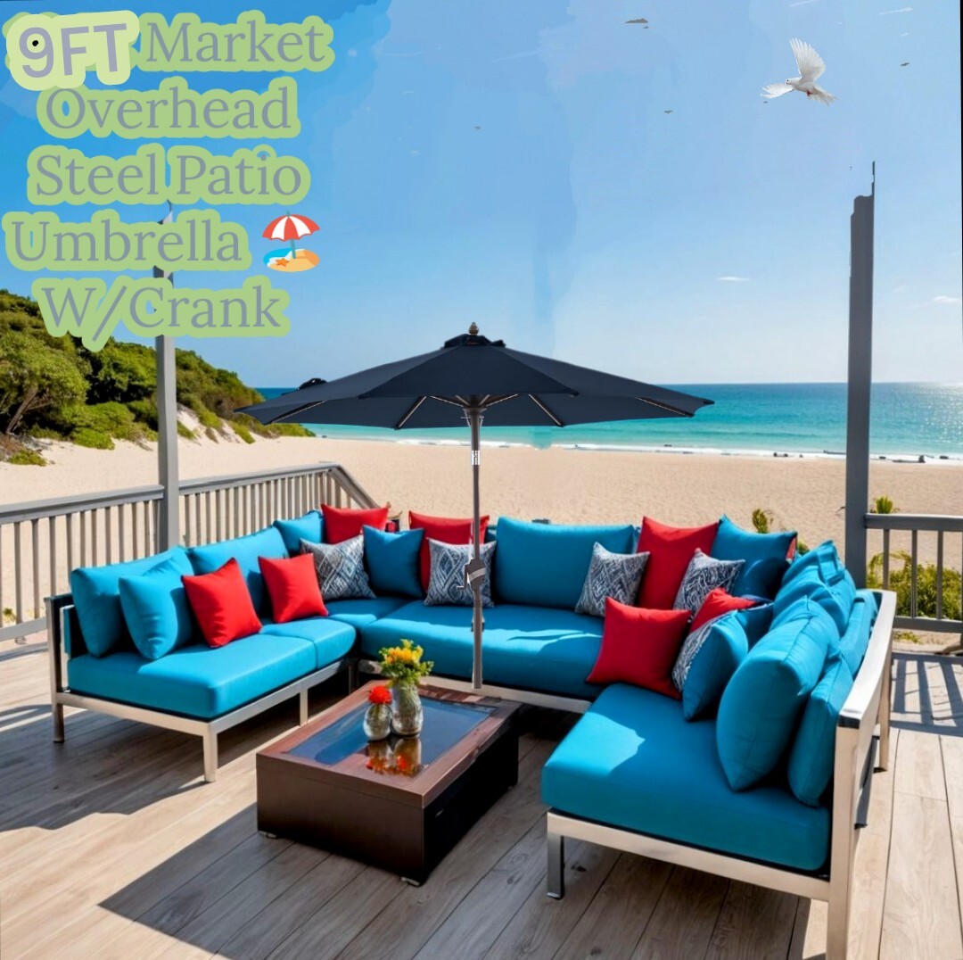 9ft Outdoor Market Patio Umbrella
