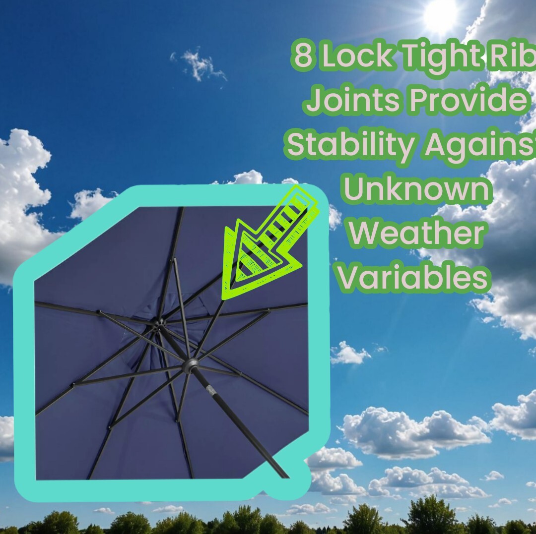 9ft Outdoor Market Patio Umbrella - photo 2