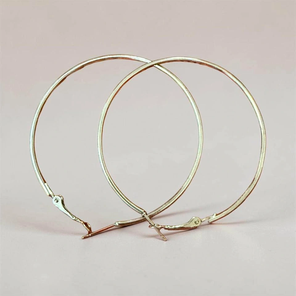 2 Pair Big Circle Hoop Earrings – Classic Fashion Jewelry