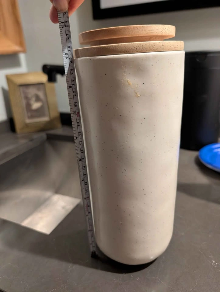 Anthropologie Ceramic Beige Canister - photo 2