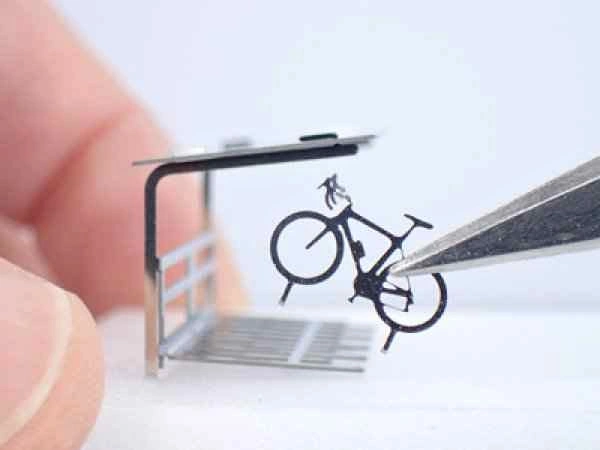 Mini Japanese N-gauge Bicycle Parking Set (10 units)